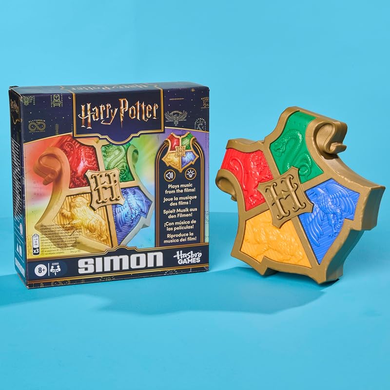 Simon : Harry Potter, Jeu de mémoire électronique Portable, thématique Poudlard, Sons et lumières, sous Licence, 1 Joueurs et +, dès 8 Ans