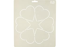 Quilting Creations 821QC Ring of Hearts Quilt Stencil, 8"