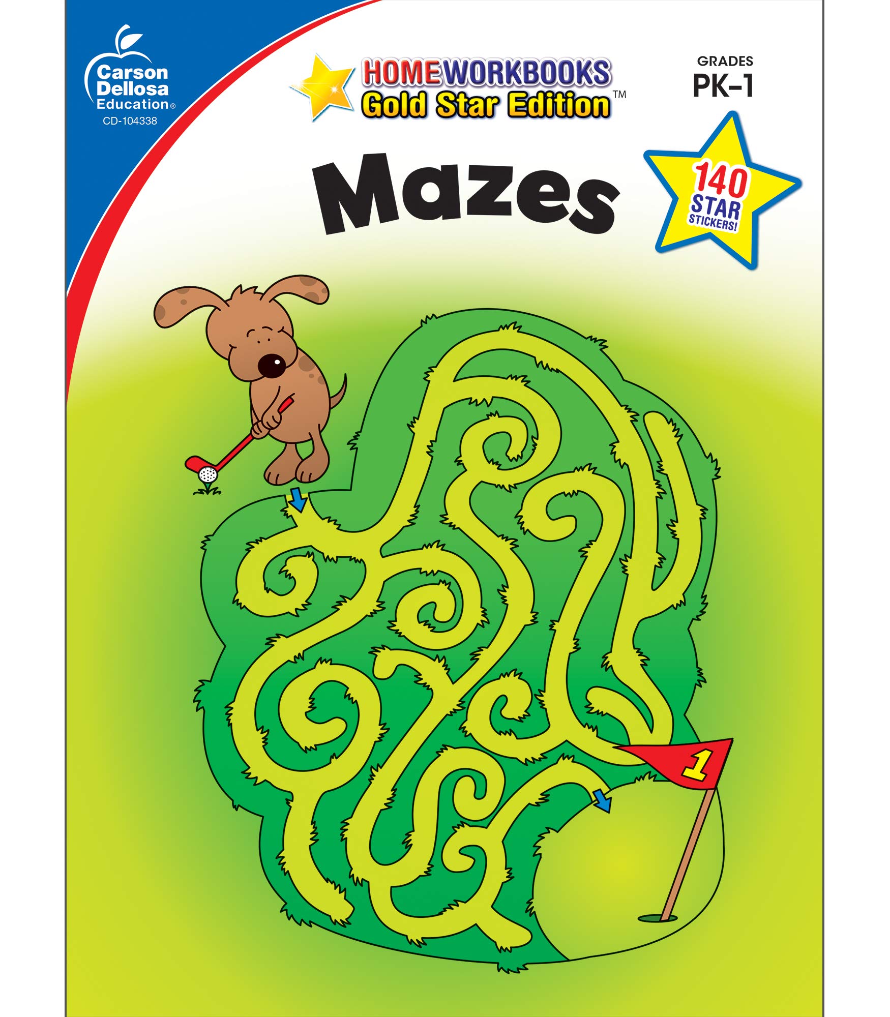 Carson Dellosa | Mazes Activity Workbook | Preschool–1st Grade, 64pgs (Home Workbooks) (Volume 9)
