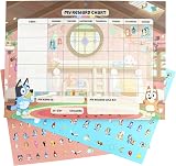 Blueprint Collections Bluey Reward Chart with 207 Stickers for Kids Behaviour view 3