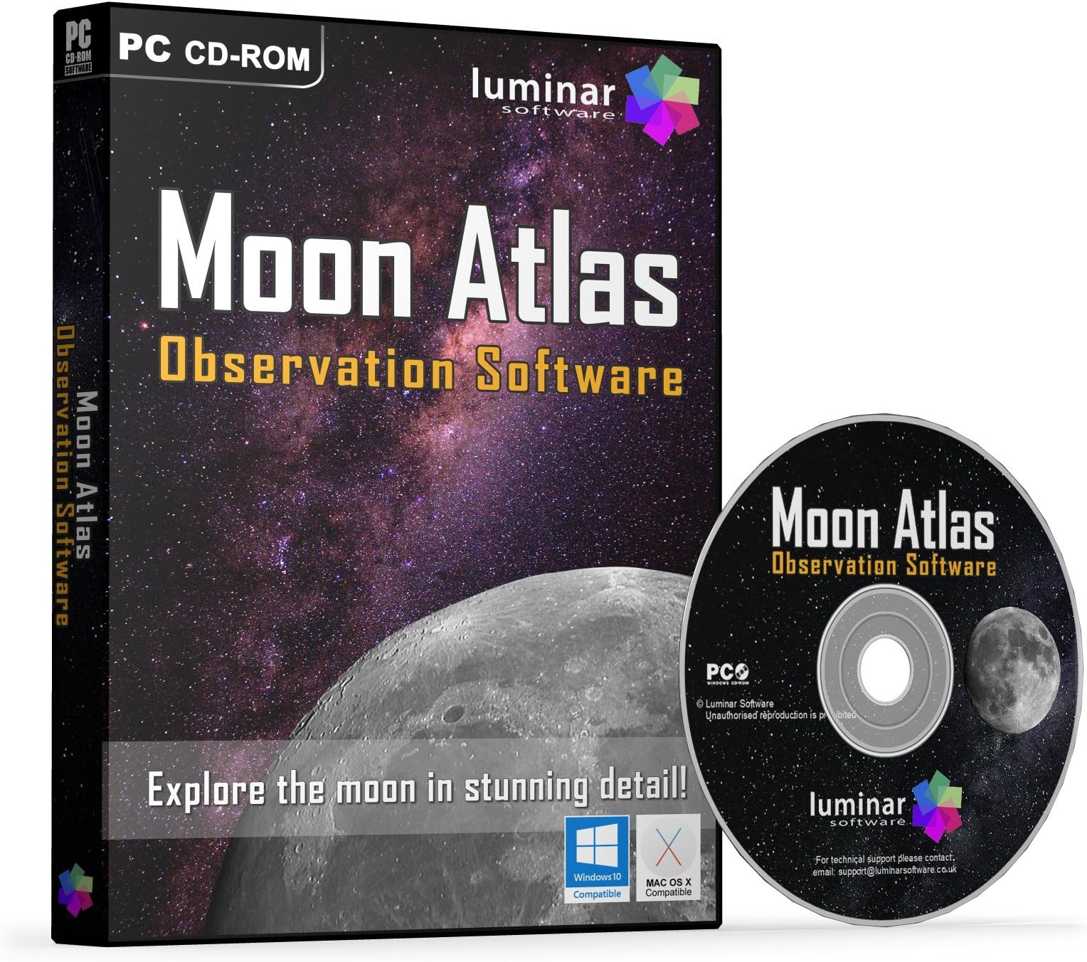 Moon Atlas - 3D Moon Observation/Survey Astronomy Software (PC & Mac) - BOXED AS SHOWN