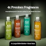 ManCave Ultra-Premium Shower Gel Gift Set 4 x 500ml Vegan Fragrances view 2