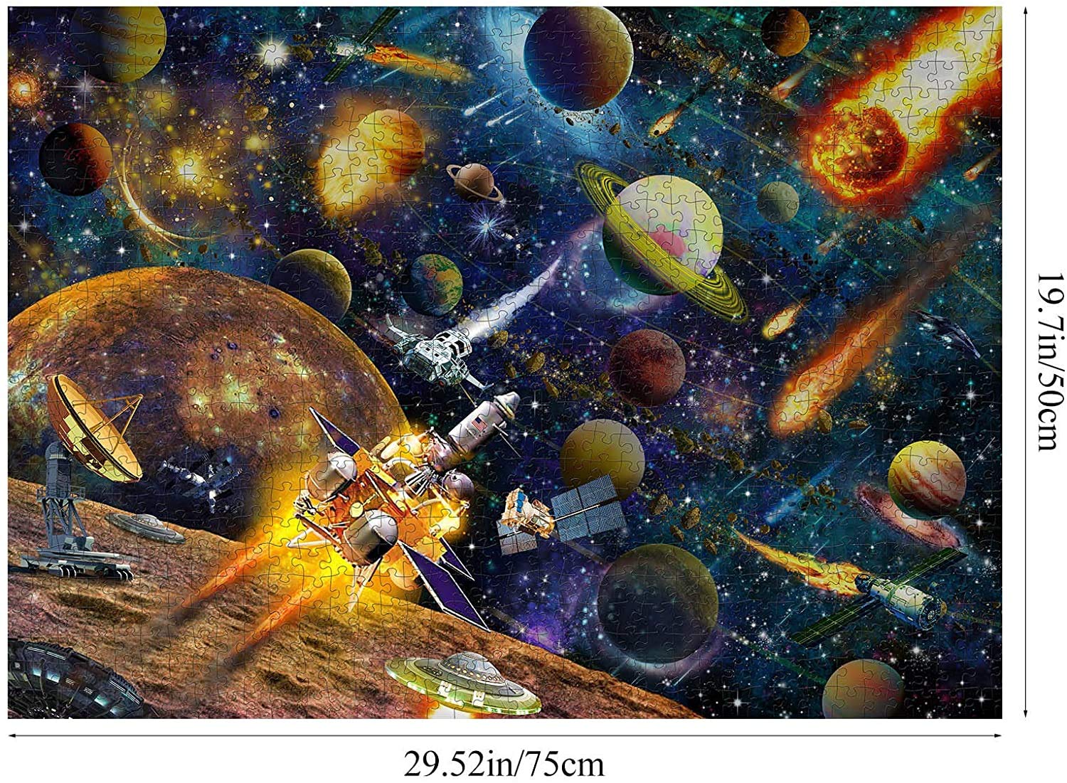 HUADADA Puzzle 1000 Pieces Puzzle Star Wars 1000 Pieces Challenge Puzzle 1000 Pieces Space Puzzle for Adults 1000 Pieces The Solar System Planets in Space the Puzzle Puzzle Puzzle
