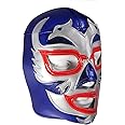 DOS Caras Adult Lucha Libre Wrestling Mask (pro-fit) Costume Wear - Blue/Grey