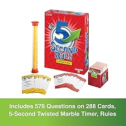 5 Second Rule Game - Simple Questions Card Game for