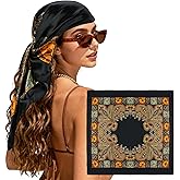 Vylxuxa Large Square Head Scarf Bandana - 35" Satin Hair Scarf for Women Like Silk Scarf Fashion Hair Wrapping