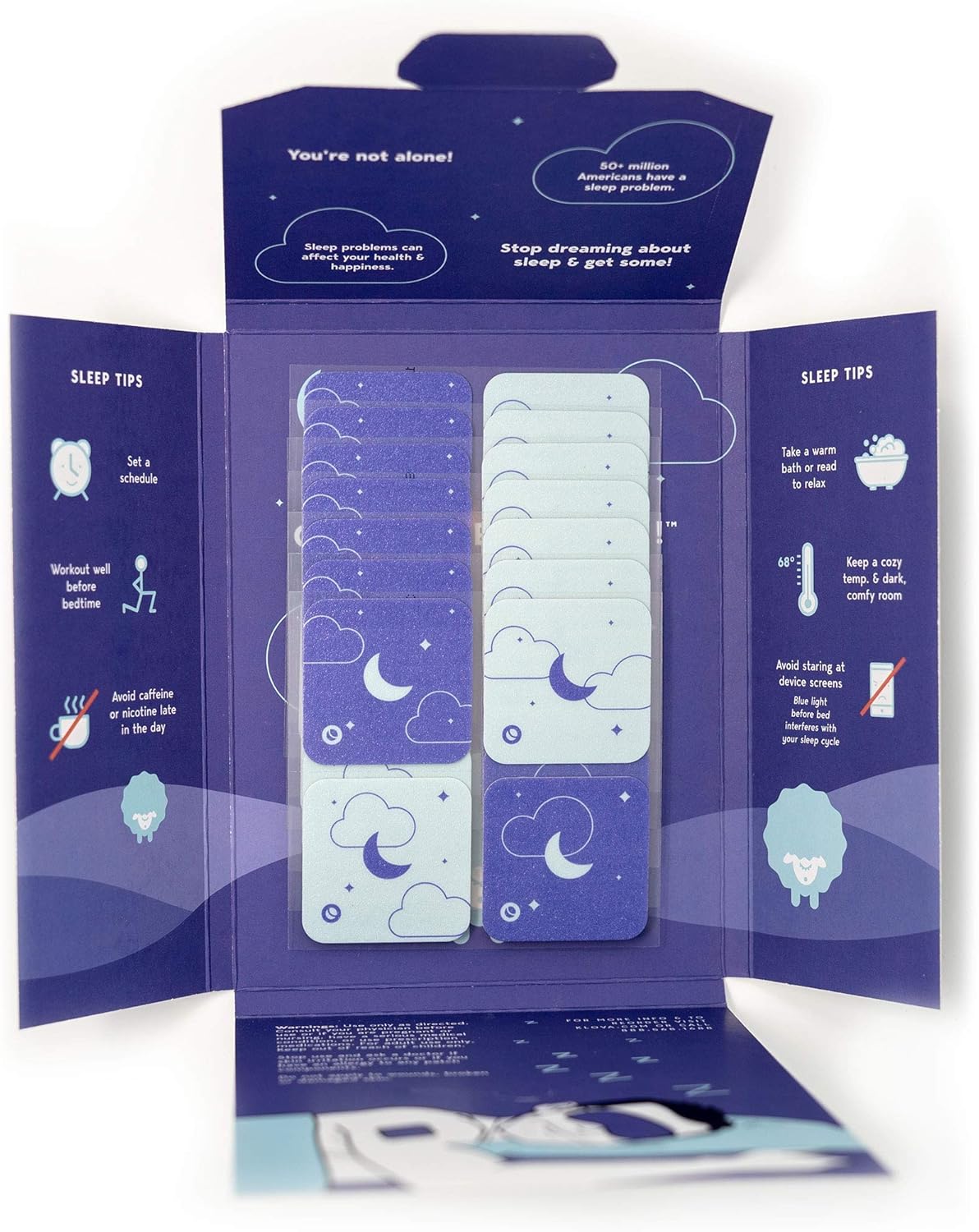 Klova Sleep Patch with Melatonin and Natural Ingredients Promotes restful Sleep and eliminates Jet lag: Health & Personal Care