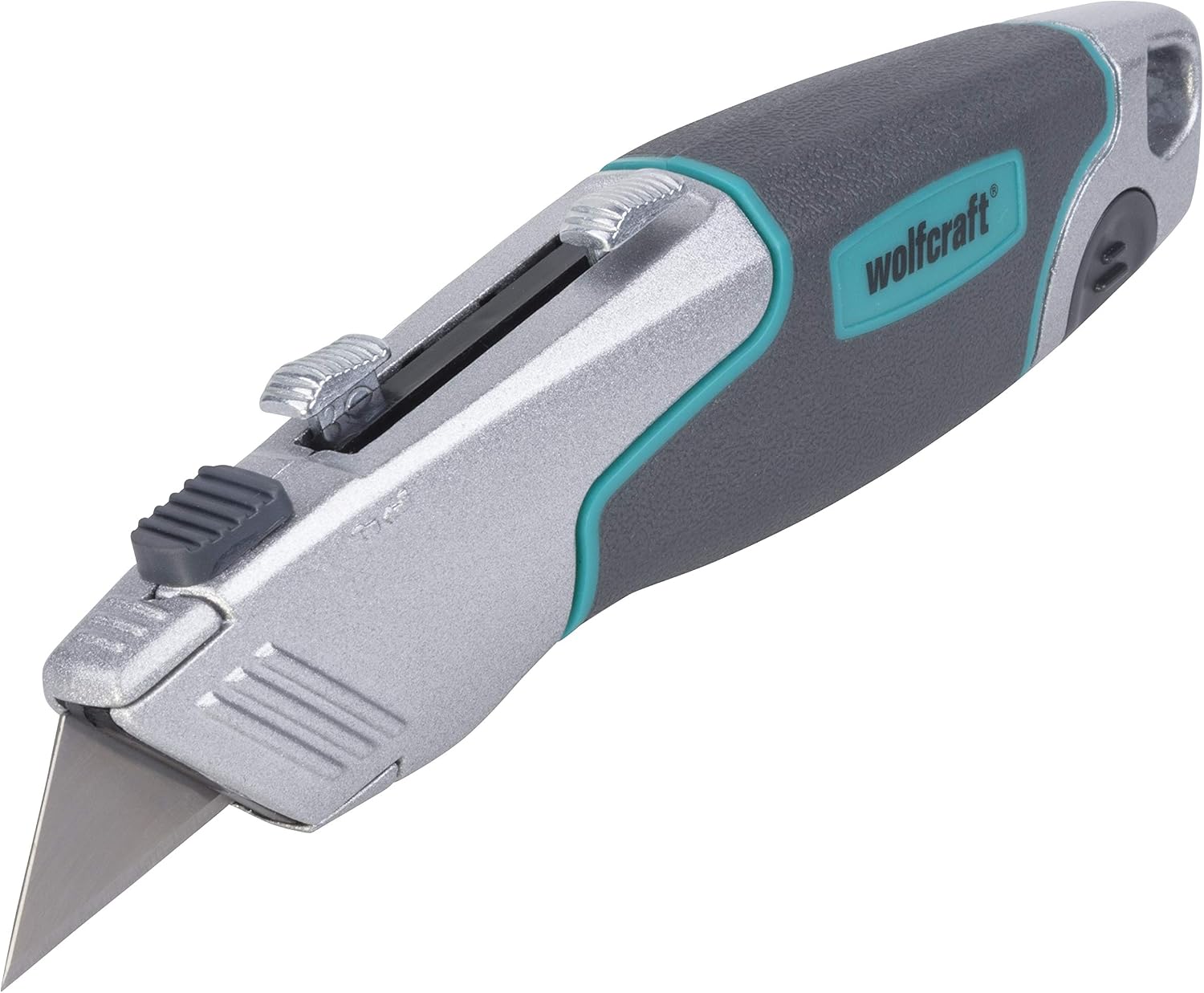 wolfcraft Professional Dual Blade Knife I 4200000 I for Cutting Solid Materials Using a Trapezium or Hook Blade