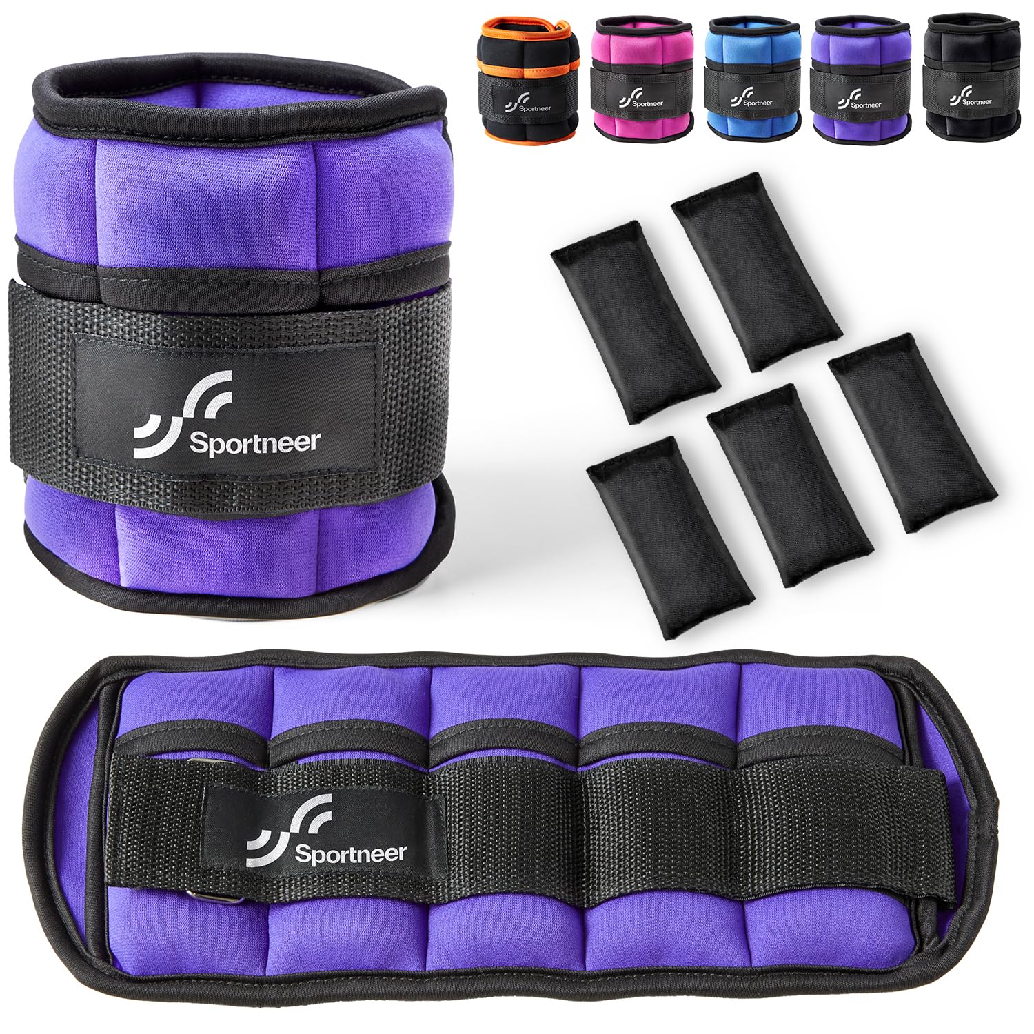 Sportneer Adjustable Ankle Weights Set