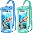 ProCase [Floatable] 2 Pack Floating Waterproof Phone Pouch Up to 7", IPX8 Underwater Phone Case Dry Bag for iPhone 16 15 14 13 12 11 Pro Max Xs Max XR X 8 7 Plus SE/Galaxy S24 S23 S22 -Blue/Green
