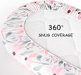 Yoofoss Moses Basket Sheets 41 x 84 cm 2 Pack Microfiber Fitted Sheets view 6