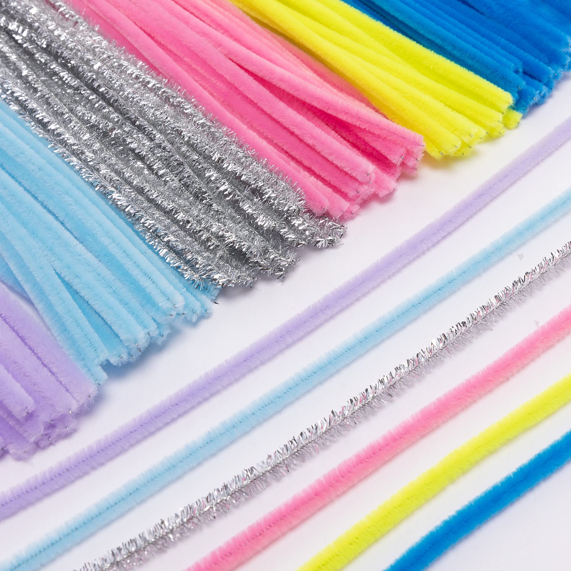 Baker Ross Pipe Cleaners in Unicorn Colours - Pack of 204, Kids Craft Supplies (FC318) — image 1