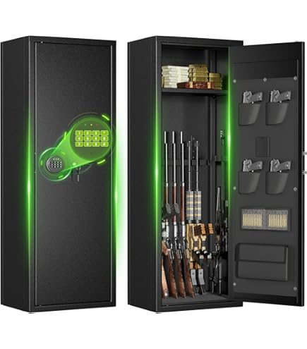 First Watch / Homak 8-Gun Double Door Security Cabinet, Black