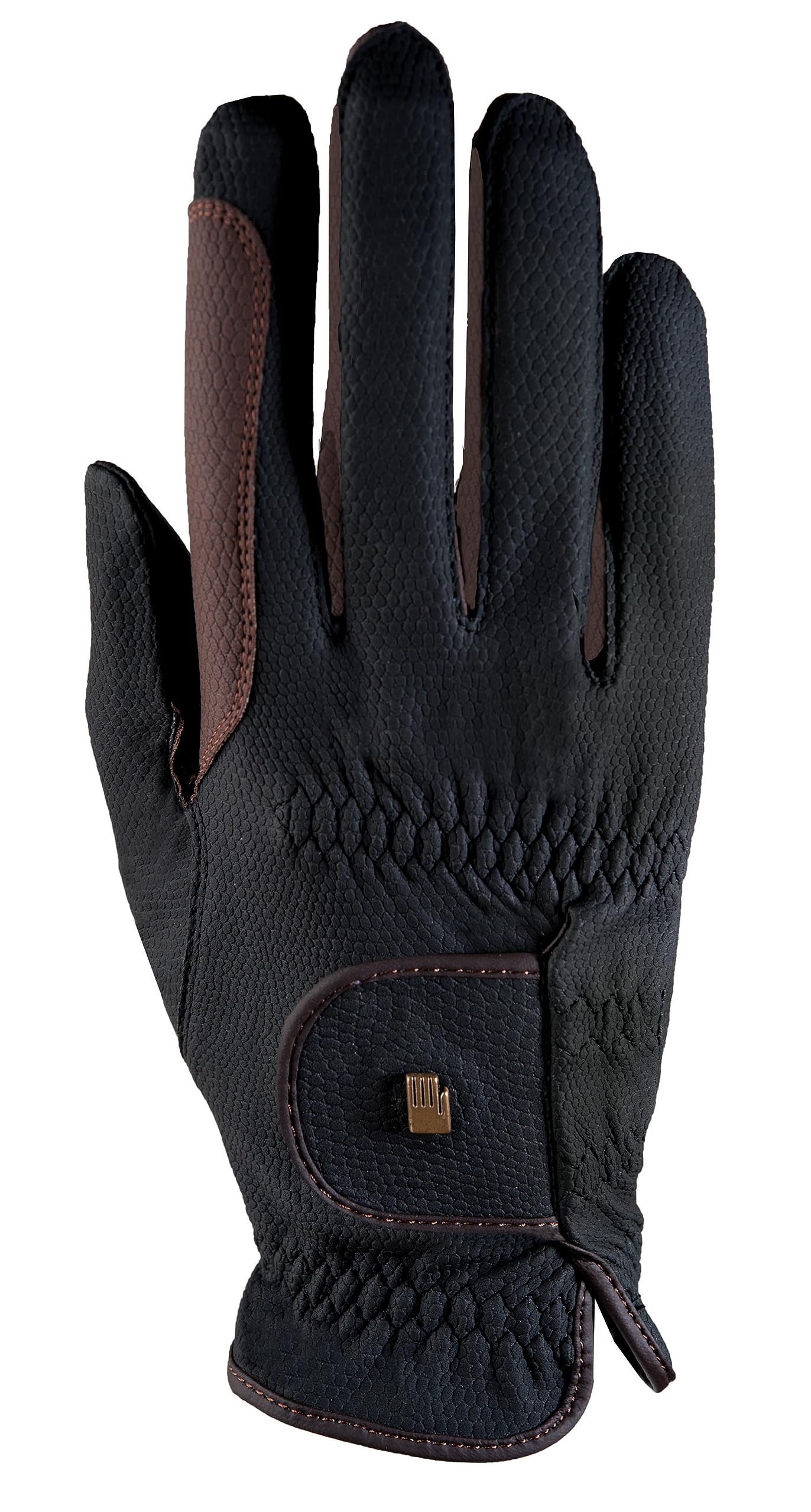 Roeckl Sports equestrian gloves MALTA, summer riding glove, black/mocha 10 — image 1