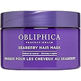 Obliphica Seaberry Hair Mask - Deep Conditioning Hydrating Treatment for Dry and Damaged Hair - Moisturizing Hair Repair and Growth Mask for Medium, Coarse, and Color-Treated Hair - 8.5 Ounces