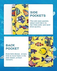SURF CUZ Boys Swim Trunks Toddler Swim Shorts UPF