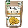 Rootinn Organic - Goldenseal Powder - 3.5 oz, 100 Servings *Lab Tested/USDA Organic* Pure Natural Goldenseal Root Powder Supplement