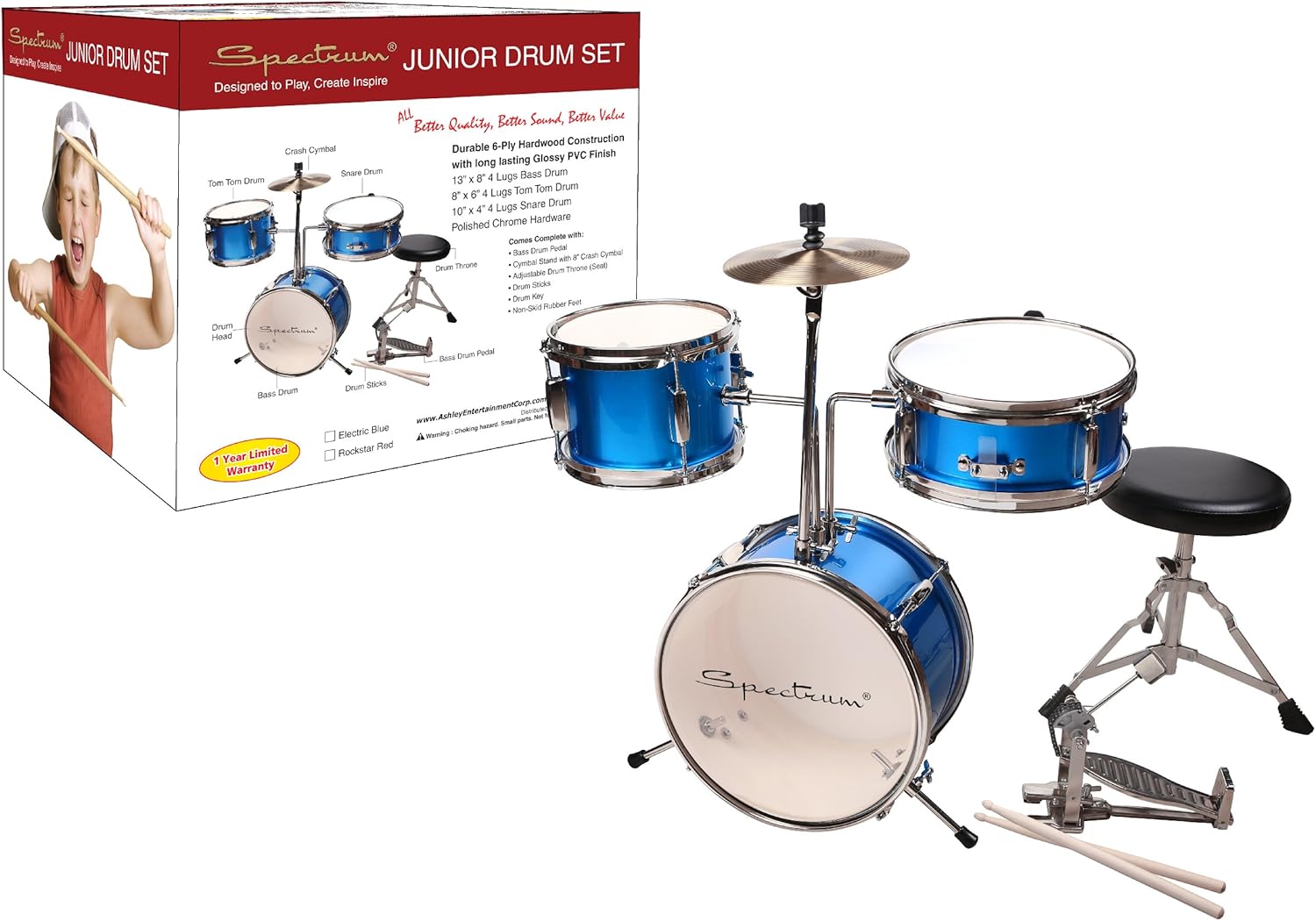 spectrum junior drum set