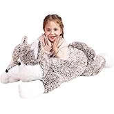 IKASA Giant Wolf Stuffed Animal Plush Toy, 30 Inches Big Soft Toys for Kids Girls Boys Girlfriend