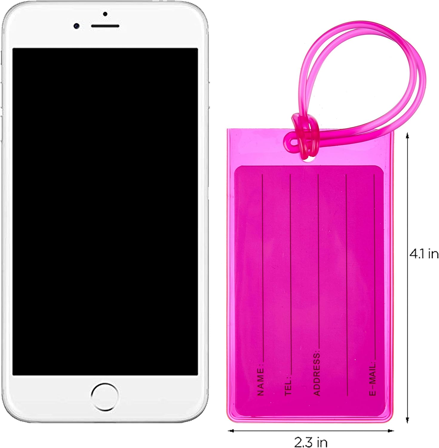 10 Pack Luggage Tag Suitcases Plastic Travel Bag & Baggage ID Label Tags (01 Mixed Colors): Clothing