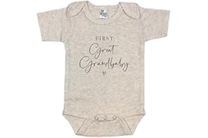 PINEAPPLE PANCAKE KIDS First Great Grandbaby - New Baby Reveal for Grandparents - Pregnancy Announcement Infant Bodysuit - Surprise For Great Grandma and Great Grandpa (Natural)