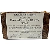 Our Earth's Secrets Raw African Black Soap, 1 lb.