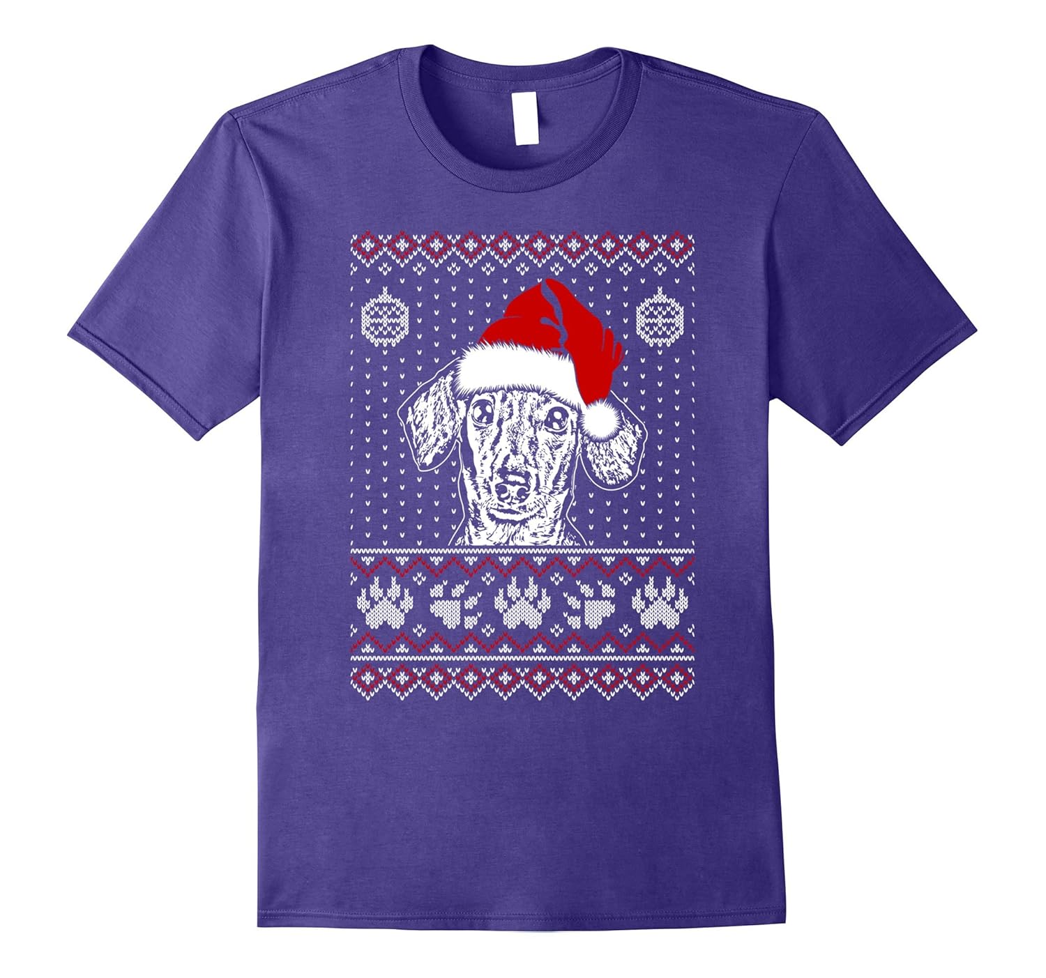 Dachshund Christmas Tee T Shirt Short Sleeve Noel Gift-ANZ