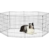 New World Dog Exercise Pen & Playpen, 18-Inch, No Door, Black