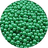 YUEXIGO 500pcs Pearl Beads for Crafts 8mm Resin Pearl for Jewelry Making Round Bulk Pearls Beads with Hole for Sewing Crafts Decoration Necklaces Bracelets Earrings Making(Dark Green)
