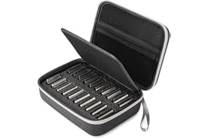 Noverlife Hair Clipper Guard Blades Holder Case, Barber Guard Storage Bag for 20 Metal Blades Hard Storage Travel Case