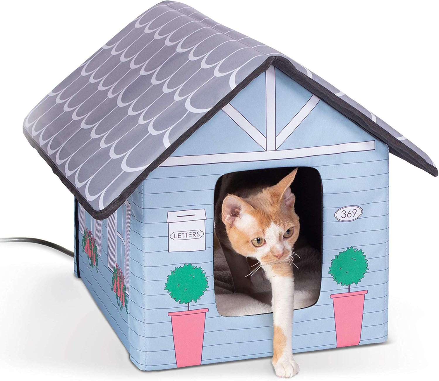 K&H PET PRODUCTS K&H Manufacturing Outdoor Kitty House Cat Shelter, Cottage Design, Heated 20W : Pet Supplies