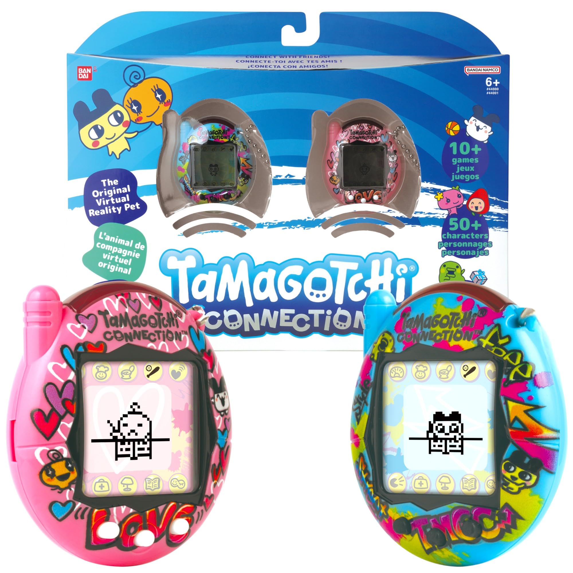 TAMAGOTCHI Bandai Connection Digital Pet True Friends Double Pack Virtual Pet Electronic Toys With Infra-Red Connection | Gifts For Couples Siblings Or Friends
