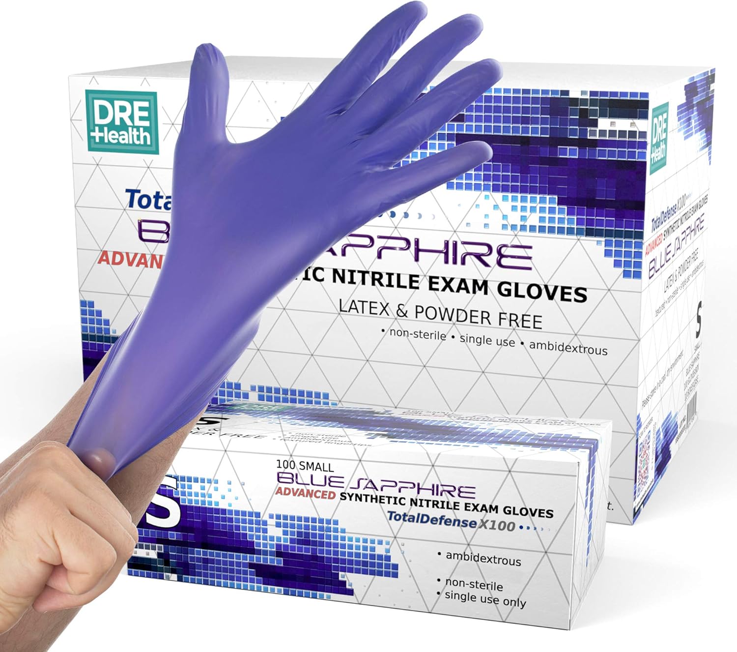 Synthetic Nitrile Disposable Gloves Small -1000 Pack Case Bulk Medical Gloves