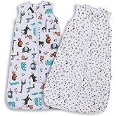 Lictin Baby Sleep Sack 0.5 Tog - 2 Pack Toddler Sleeping Sack 18-36 Months, Summer Baby Sleeping Bag, Sleeveless Baby Wearable Blanket with Adjustable Length and 2-Way Zipper