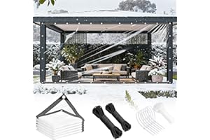 KGOSAUO Clear Tarps Heavy Duty Waterproof 3x6ft Thickened 14 Mil Clear Tarps with Grommets Tear Resistant PVC Vinyl Reinforced Edges for Small Patio Porch and Outdoor Greenhouse Plant Cover