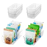 HOOJO Refrigerator Organizer Bins - 10pcs Clear
