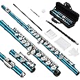 POGOLAB Flutes, Closed Hole C 16 Keys Flute Instrument, Student Flute for Beginner School Orchestra Band, with Cleaning Kit, Carry Bag, Strap, Probe Rod, Gloves (Sky Blue)