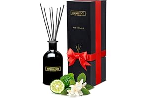 Benevolence LA Reed Diffusers for Home, Bergamot & Jasmine Relaxing Fragrance | Aromatherapy Reed Diffuser Sticks with Gift Box, Scented Sticks for Bathroom | Home Décor