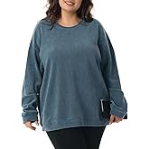 HOdo Women's Plus Size Sweatshirts Oversized Pullover Long Sleeve Tops Crew Neck Sweat Shirt Casual Loose Fitting 1X-5X