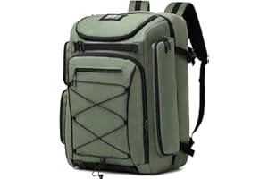 FIXITOK Ski Boot Bag Backpack, 60L Waterproof Ski and Snowboard Boots Travel Backpack for Ski Boot, Skis, Snowboard, Ski Helmet, Goggles, Gloves for Men,Women and Youth