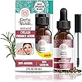 GuruNanda Natural Castor Oil Eyelash Enhance Serum with Rosemary Oil - With Brush Applicator, Helps Eyebrows & Beards for Natural Hair Growth, 2 Fl Oz