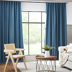 2 Panels Flax Linen Textured Blackout Curtains 72