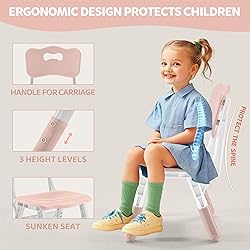 Adjustable Kids Table & Chairs Set for Ages 3-8
