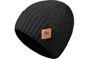 HYPESTFIT Beanie Hat for Men Women Winter Warm Waffle Knit Soft Cap Gifts for Dad Mom