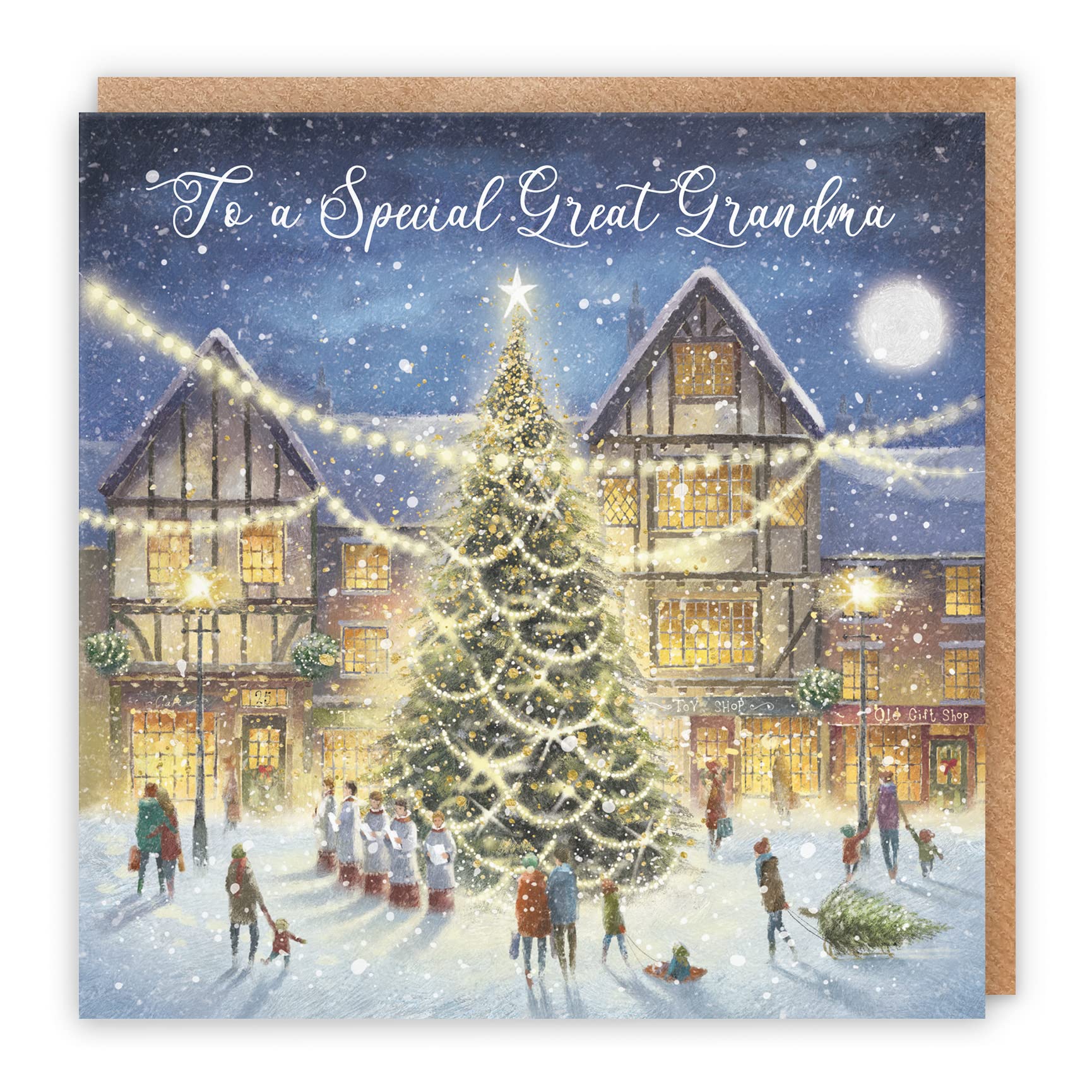 Hunts England - Great Grandma Christmas Card - 'Christmas Eve' - To A Special Great Grandma - Milo's Gallery Collection - Christmas Verse Inside