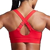 CRZ YOGA Butterbreeze Criss Cross Back Sports Bras for Women - V Neck Adjustable Straps Padded Workout Training Crop Top