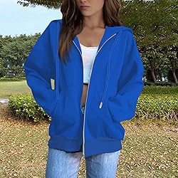 MKLUNJOP Women'S Sweatshirts Zip Up Hoodie Women