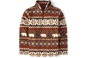 The Children's Place boys Warm Fleece Quarter Zip Pullover