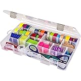 ArtBin 5004AB Large Solutions Box with Dividers, Art & Craft Organizer, [1] Plastic Storage Case, Clear