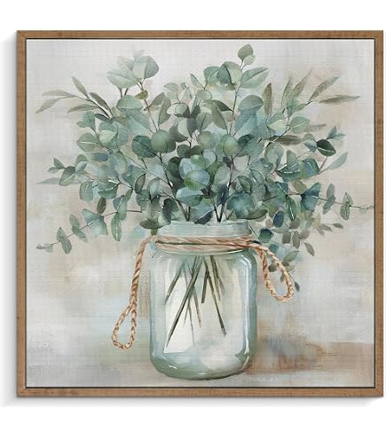 Stupell Industries Quadro Eucalipto - Arte Parete 24x24 Cm, Cornice